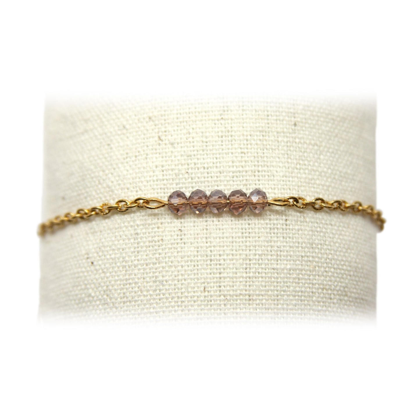 Armband, Schakel met 5 discus kralen