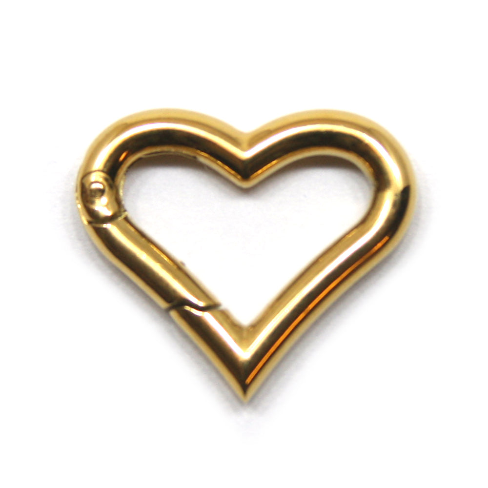 Connector, Hart, Veersluiting, Goud, 20 x 17 mm