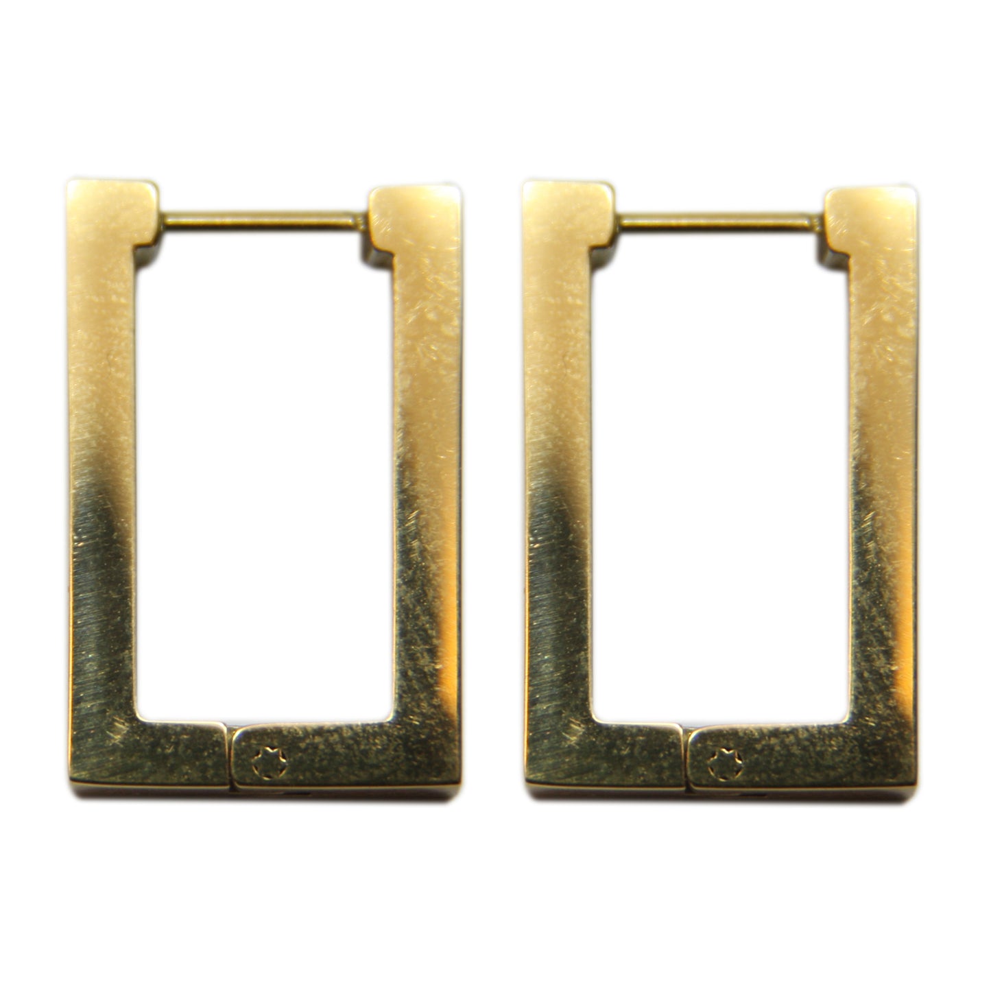 Oorbellen, Rechthoek, Hoops, 20 x 11 mm