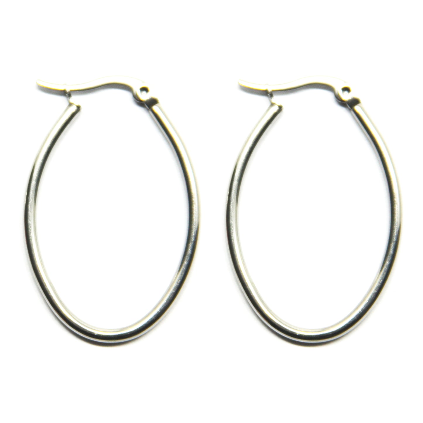 Oorbellen, Ovaal, Hoops, 37 x 25 mm