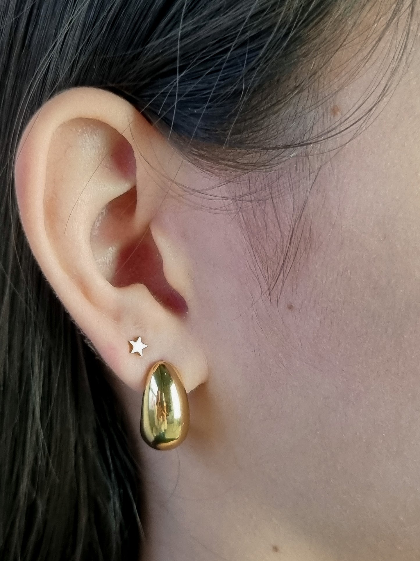 Oorbellen, Druppel, Steker, 17 x 7 mm