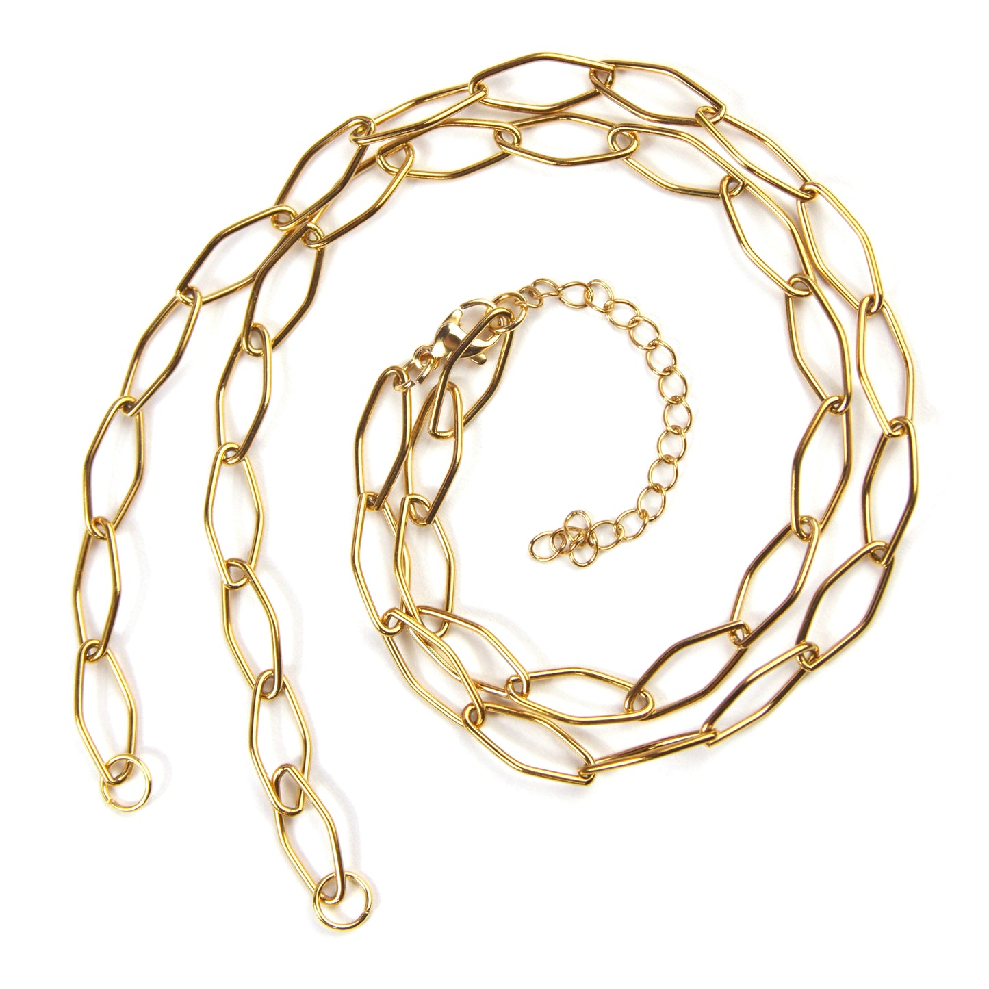 Paperclip ketting Ruit, Maat M