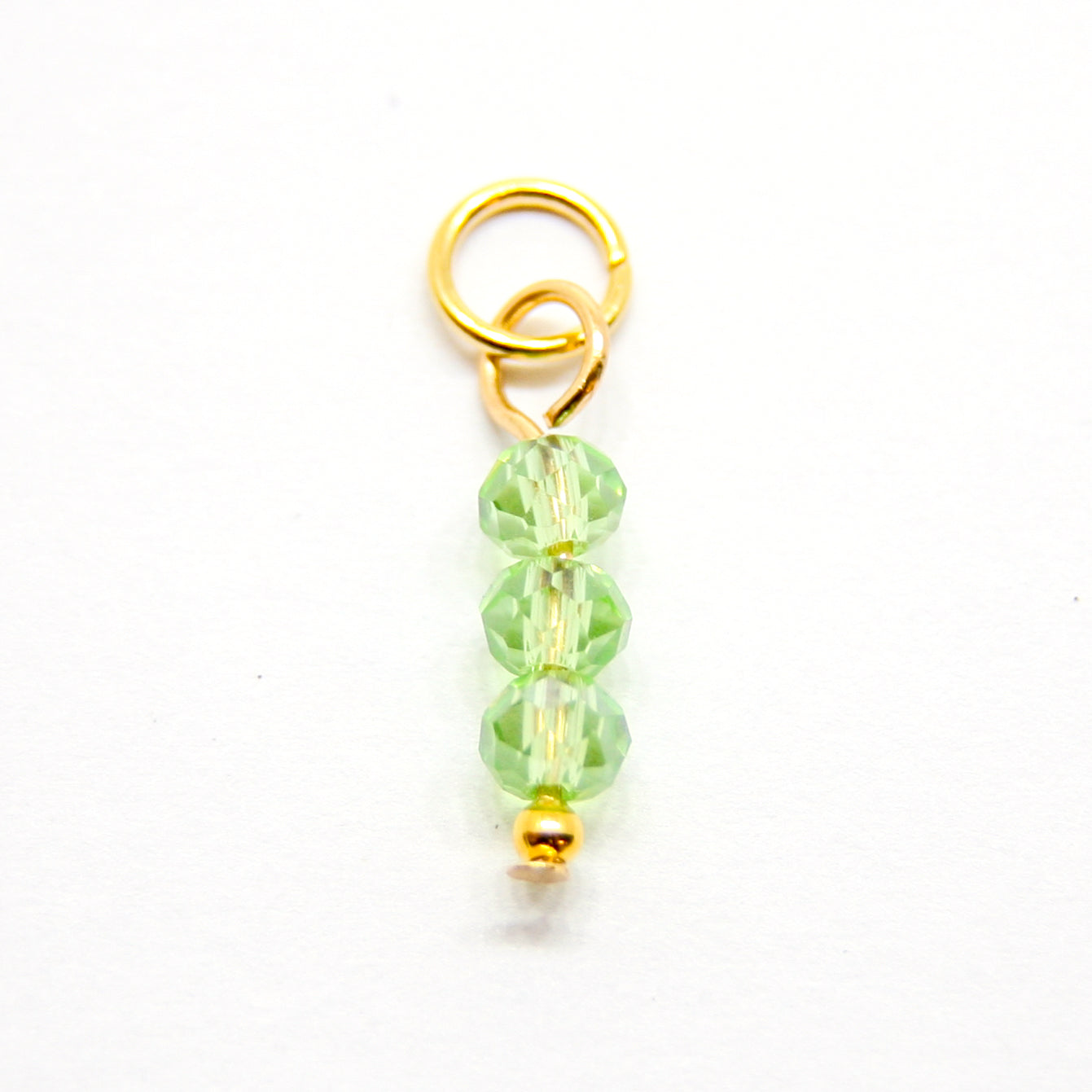 Bedel, 3 Discus, Goud en Lichtgroen, 12 mm