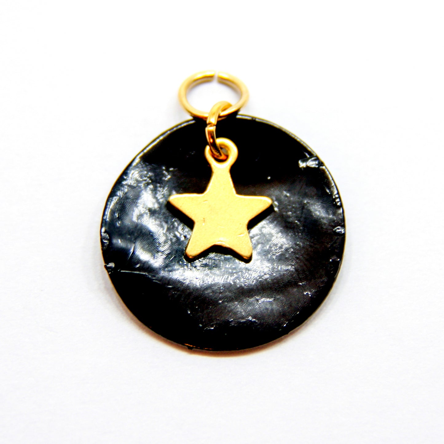 Bedel, Disc, Ster, Goud en Zwart, 20 mm