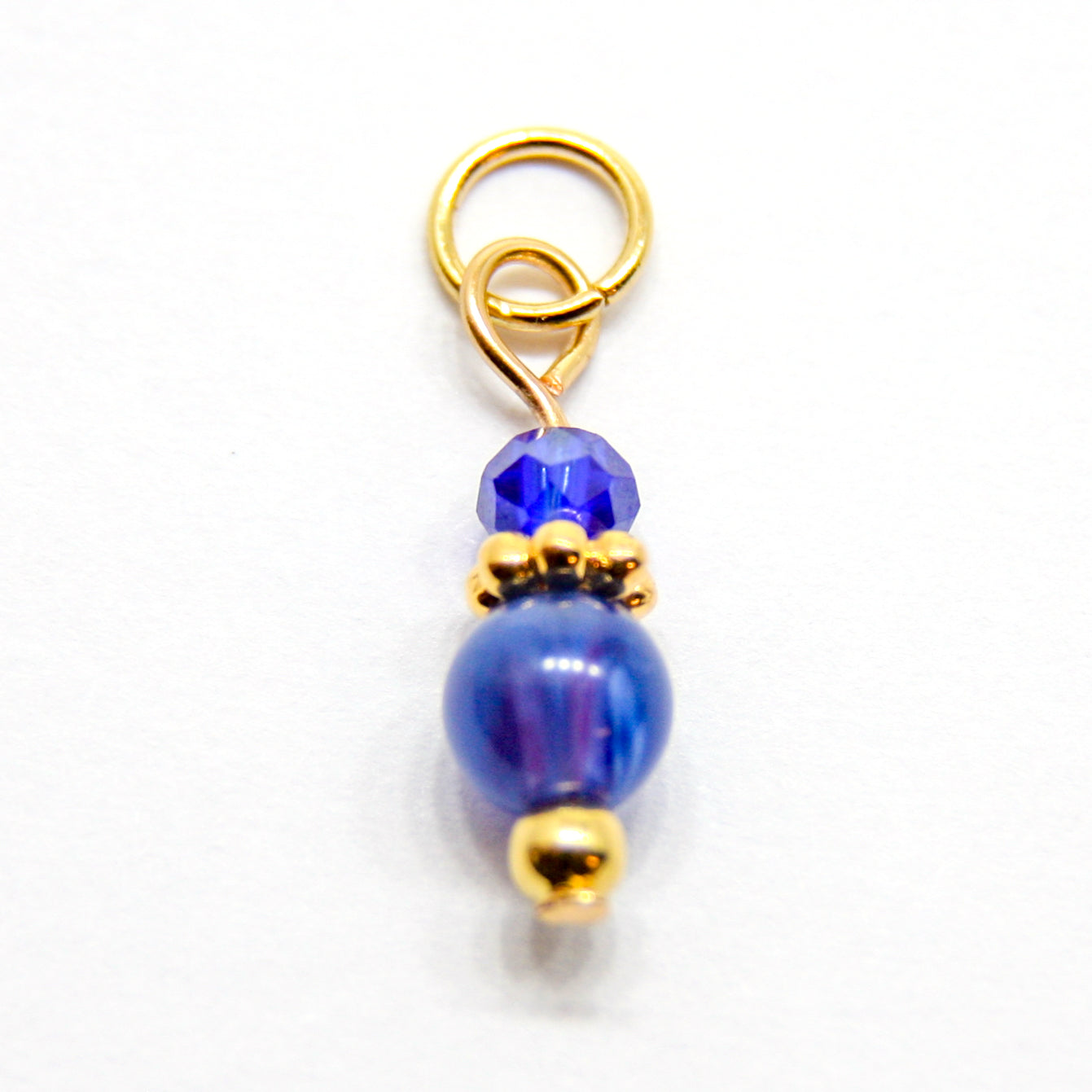 Bedel, Diverse Kralen, Goud en Donkerblauw, 14 mm
