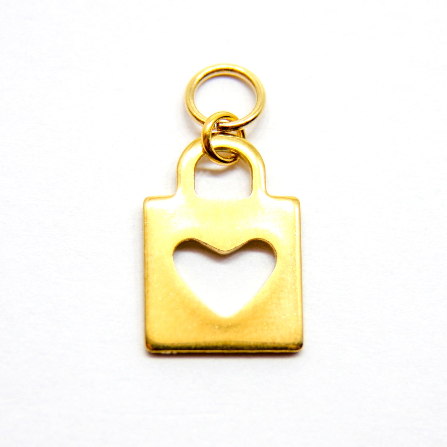 Bedel, Slot met hart, Goud, 15 mm