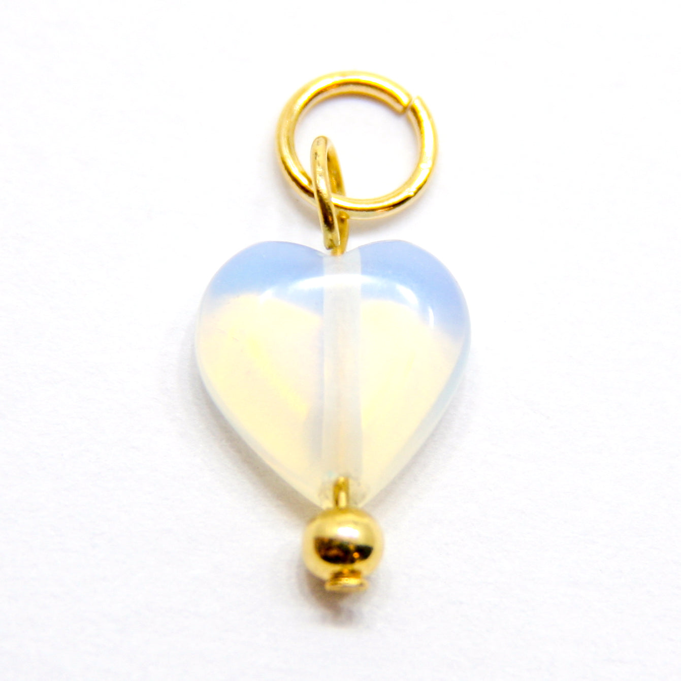 Bedel, Hart, Goud en Lichtblauw Transparant, 13 mm