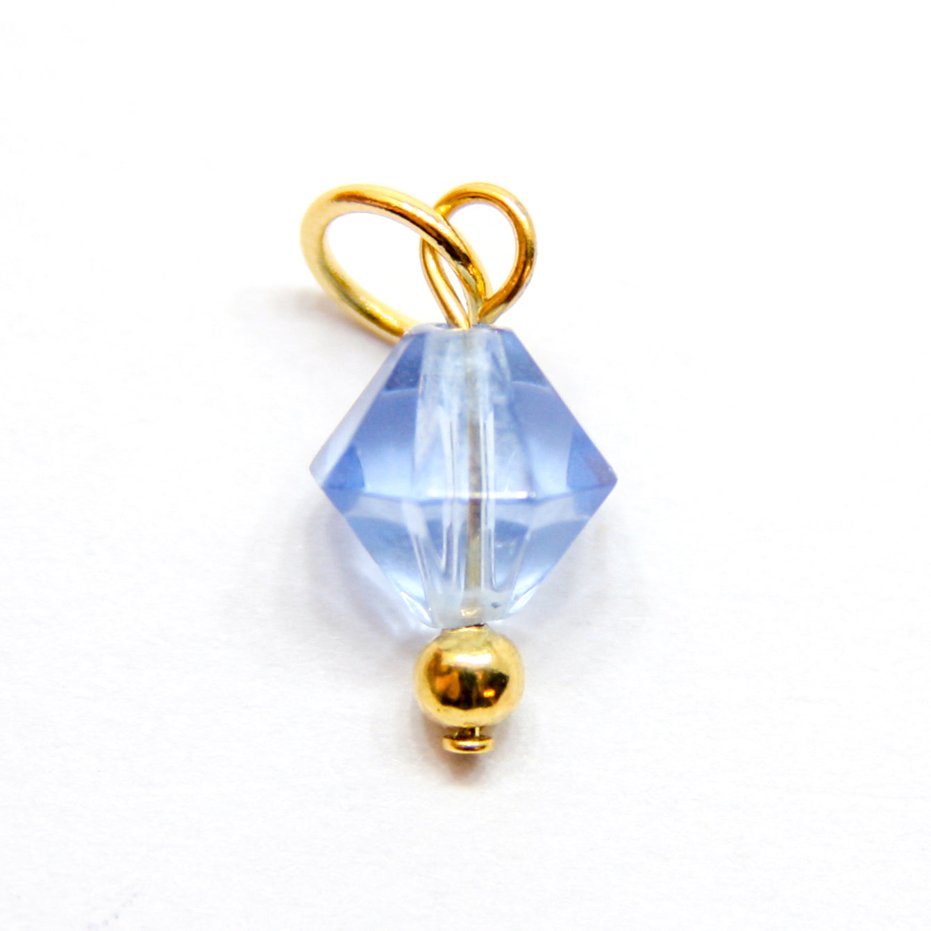 Bedel, Bicone, Goud en Blauw, 11 mm