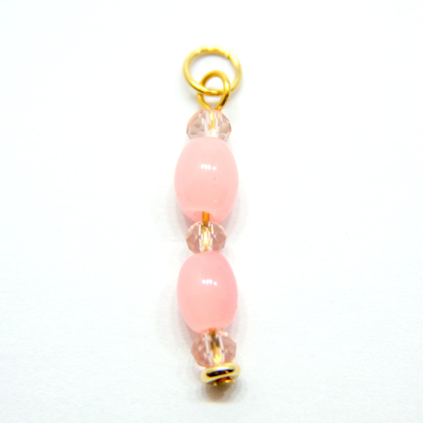 Bedel, Diverse kralen, Goud en Roze, 27 mm