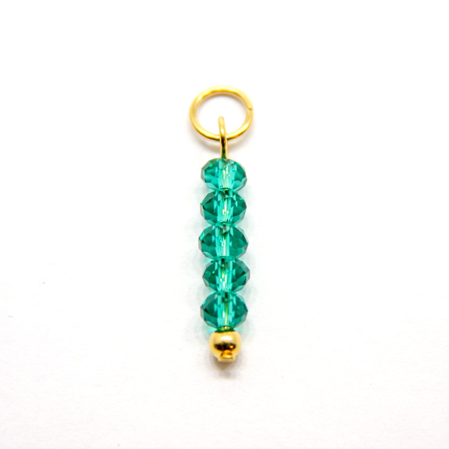 Bedel, 5 Discus, Goud en Turquoise, 20 mm