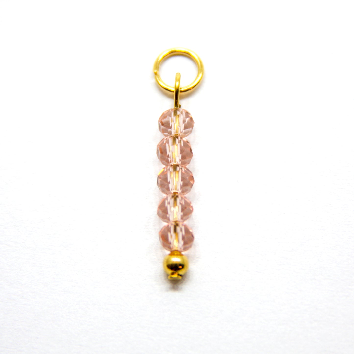 Bedel, 5 Discus, Goud en Licht Peach Transparant, 20 mm