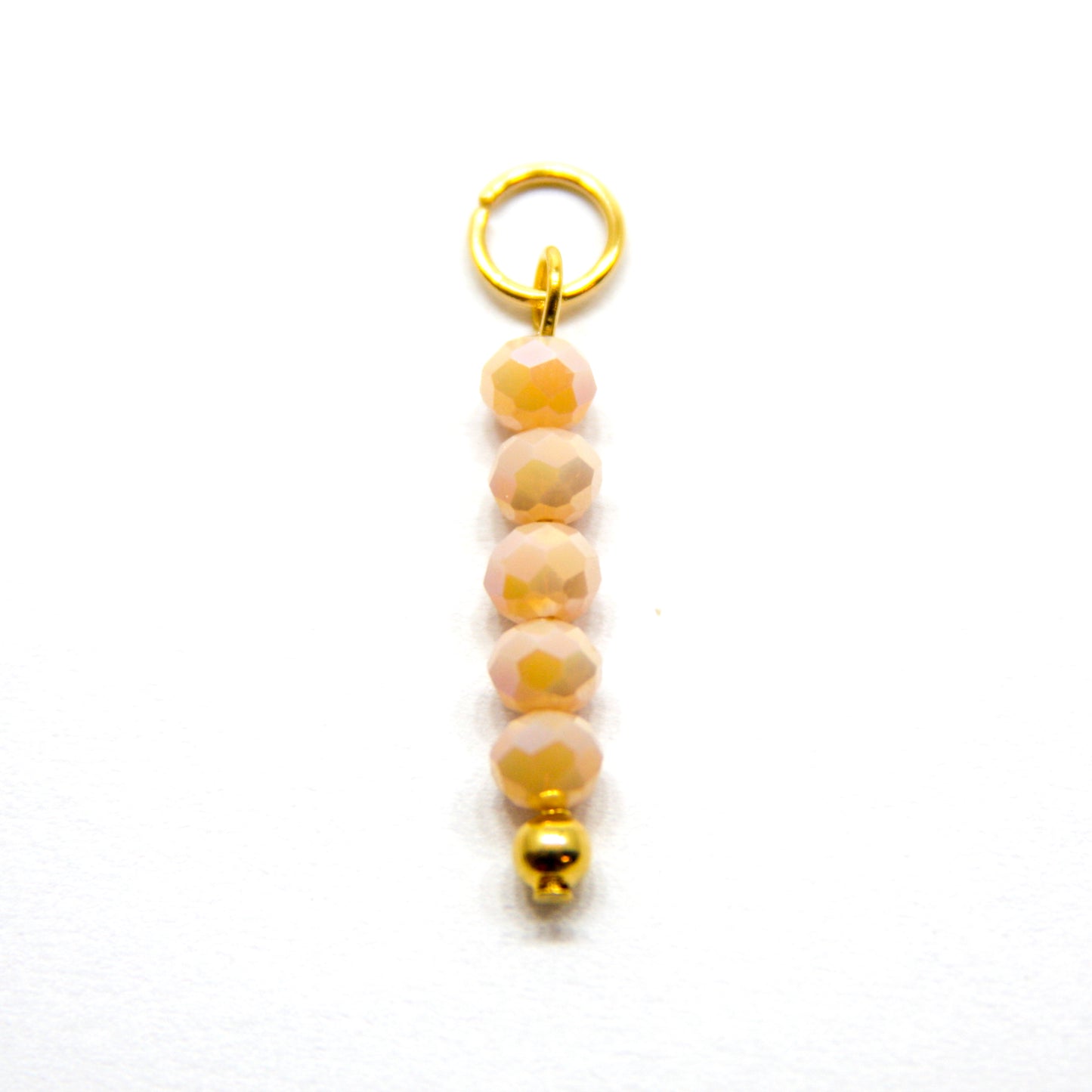 Bedel, 5 Discus, Goud en Licht Peach Opaque, 20 mm