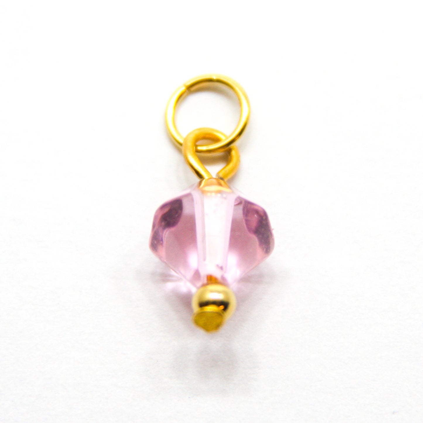 Bedel, Bicone, Goud en Lichtroze, 12 mm