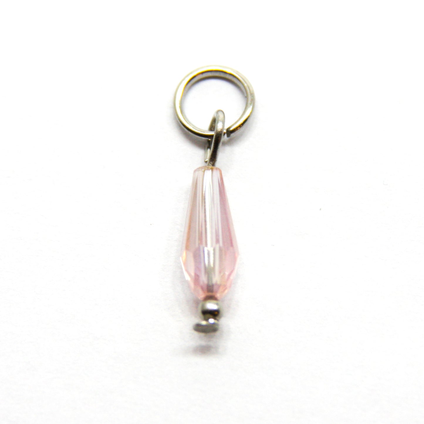 Bedel, Druppel, Zilver en Roze, 12 mm