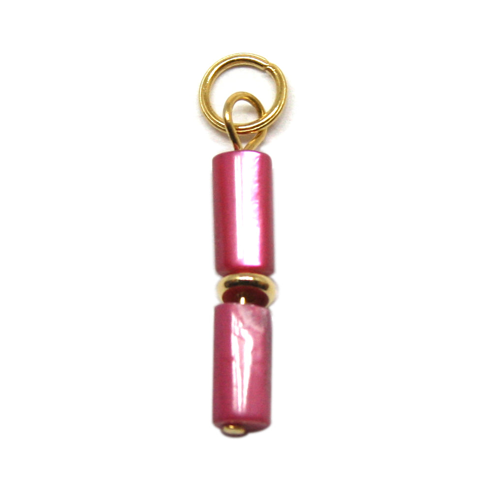 Bedel, tubes, Goud en Fuchsia, 30 mm
