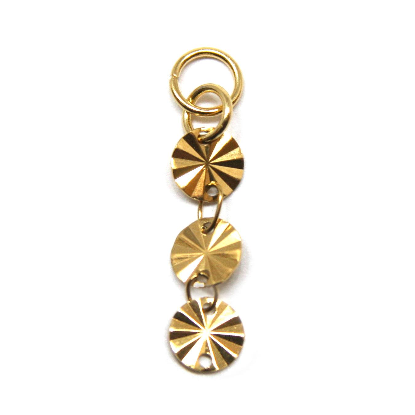 Bedel, 3 Shiny discs, Goud, 35 mm