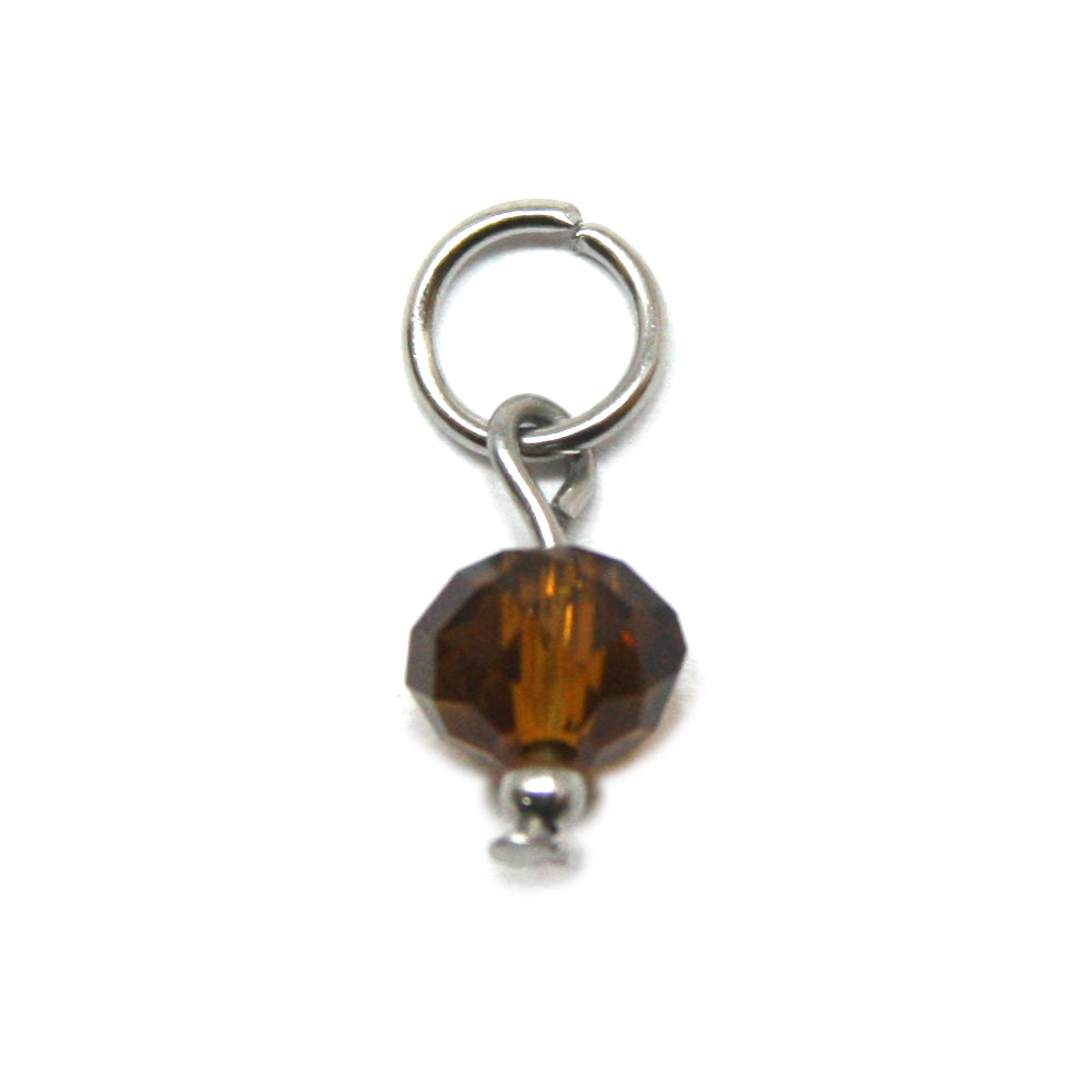 Bedel, Discus, Zilver en Bruin, 7 mm