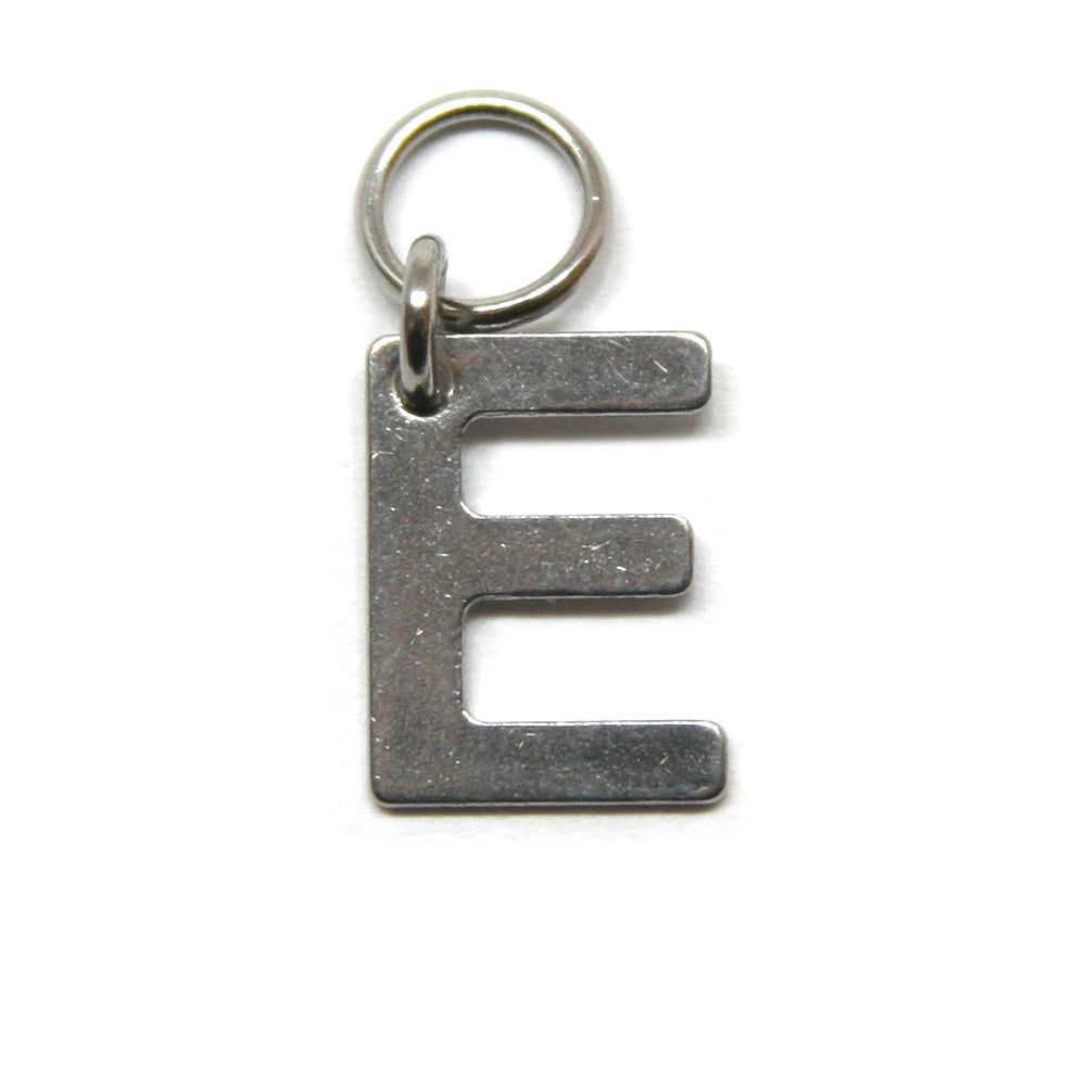 Bedel, Letter E, Zilver, 11 mm