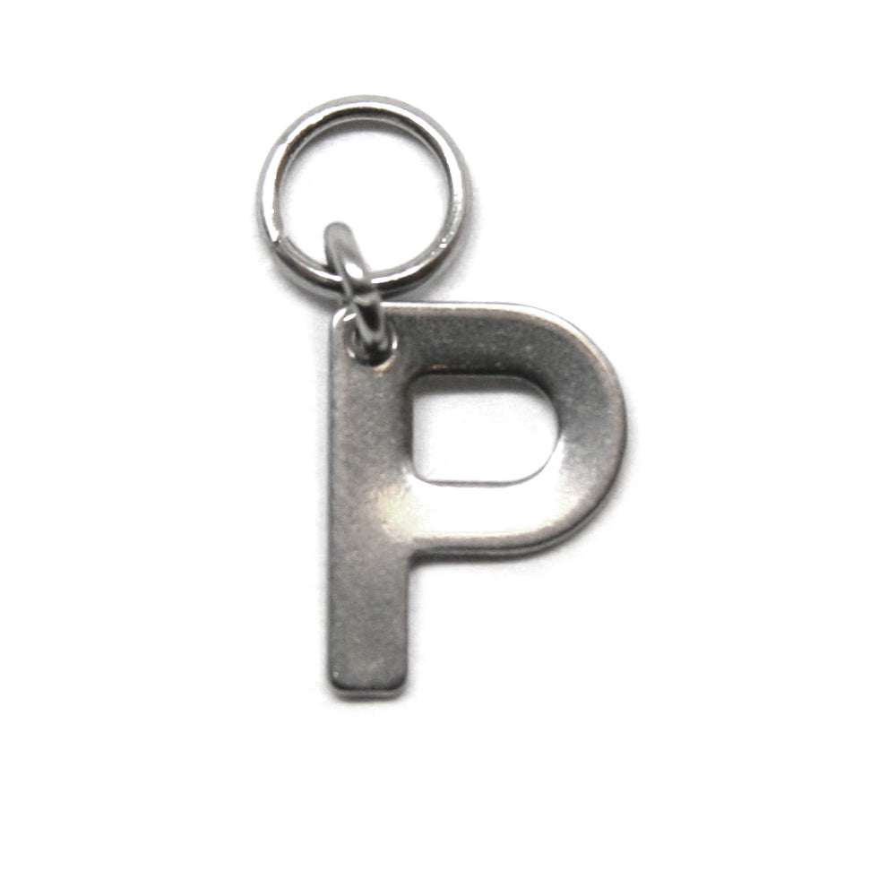 Bedel, Letter P, Zilver, 11 mm