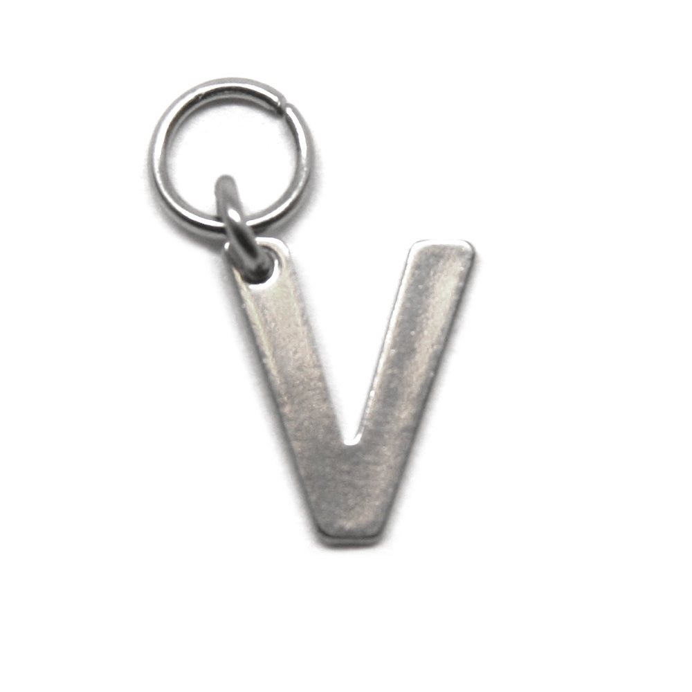 Bedel, Letter V, Zilver, 11 mm