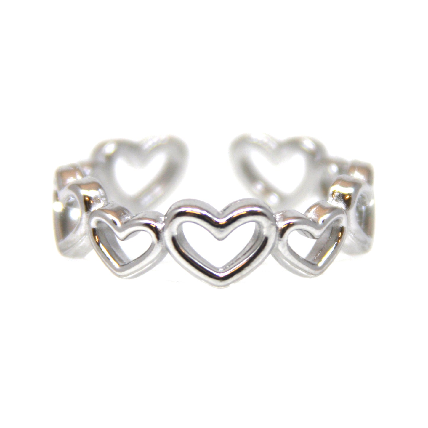 Ring, Hartjes, opengewerkt, verschillende groottes