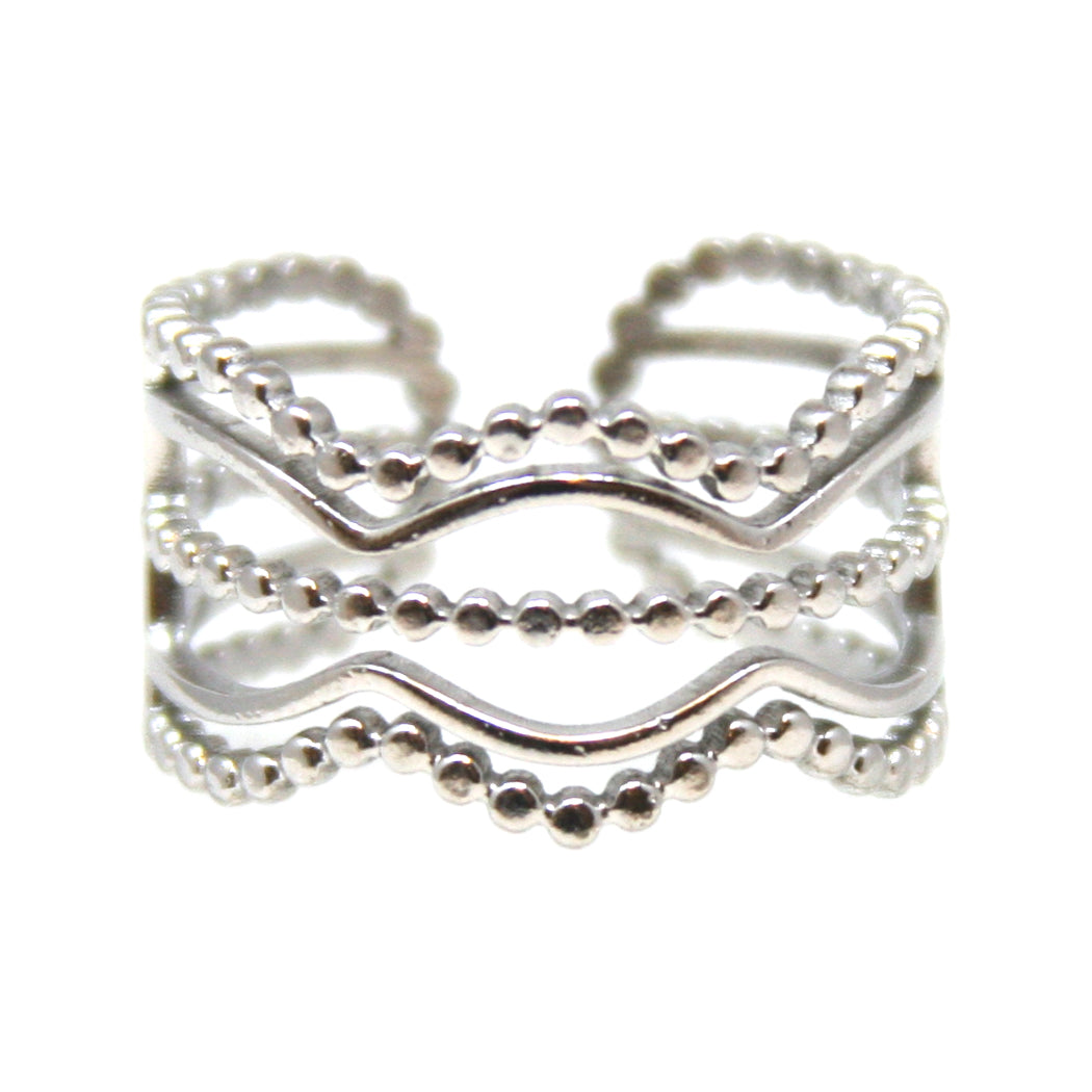 Ring, Bolletjes, golven, 5 banden