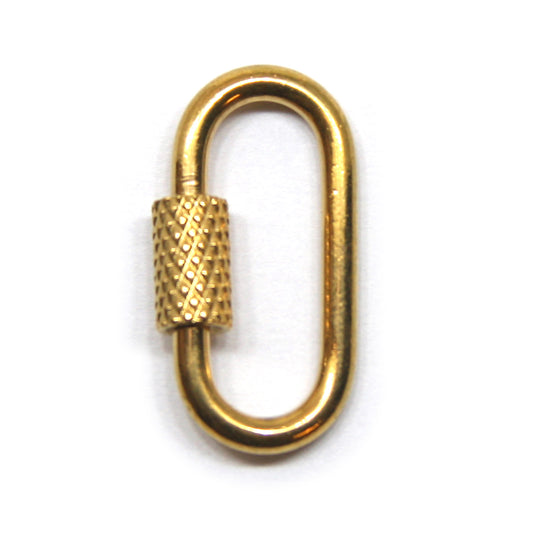 Connector, Ovaal, Draaisluiting, Goud, 22 x 11 mm