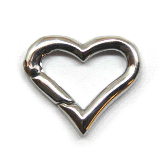 Connector, Hart, Veersluiting, Zilver, 20 x 17 mm