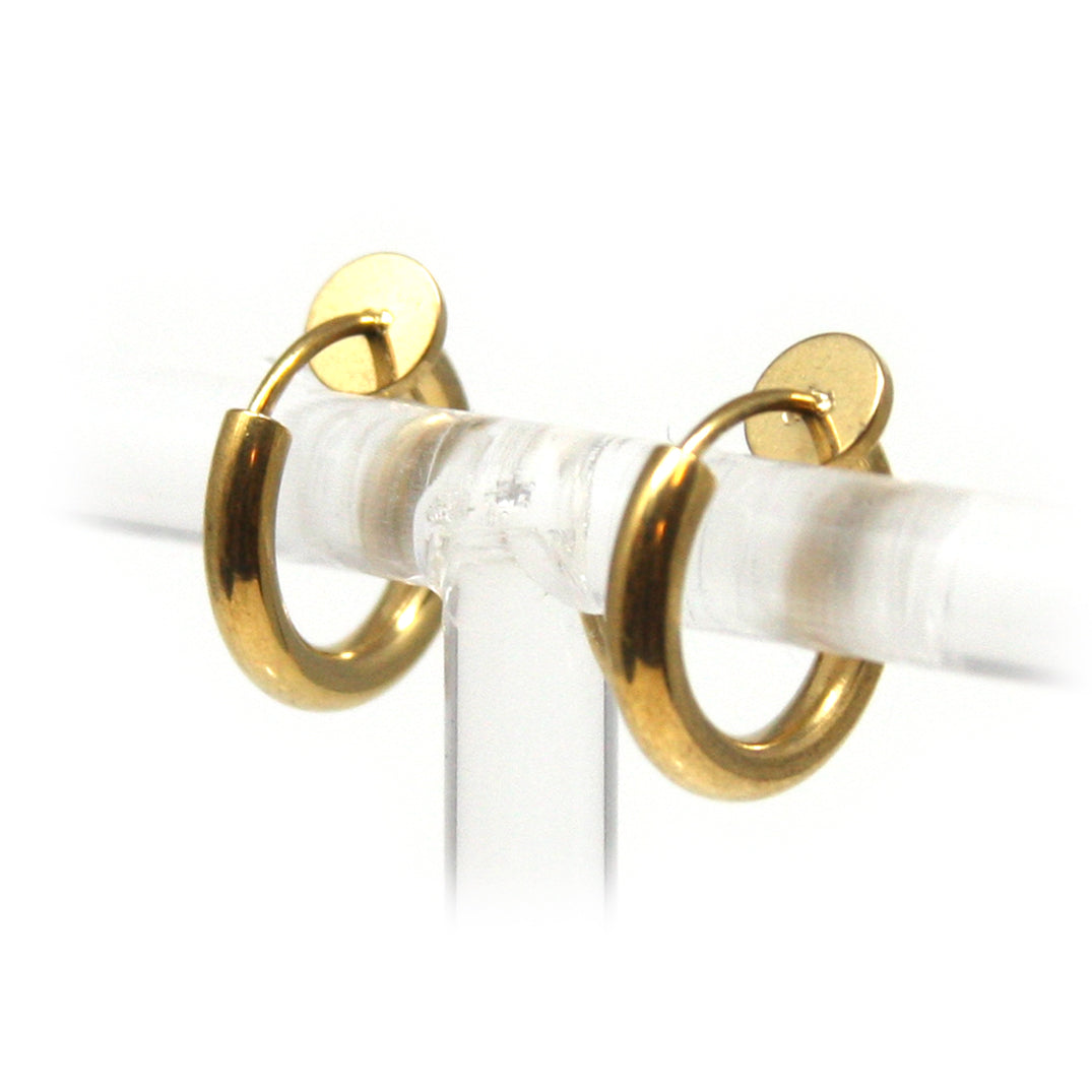 Oorbellen, Rond, Clip S, 12 x 2 mm