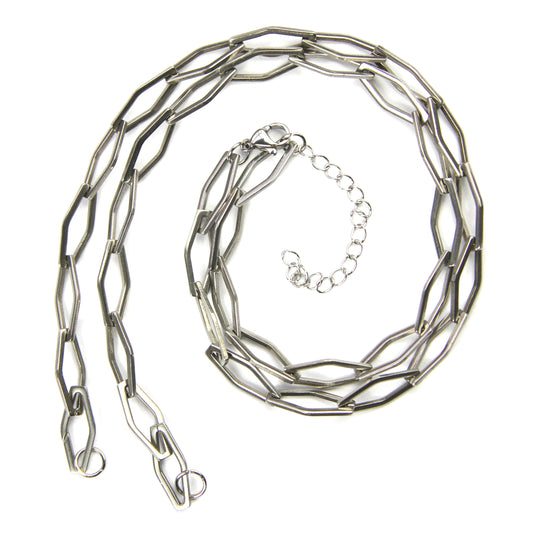 Paperclip ketting Ruit , Maat L