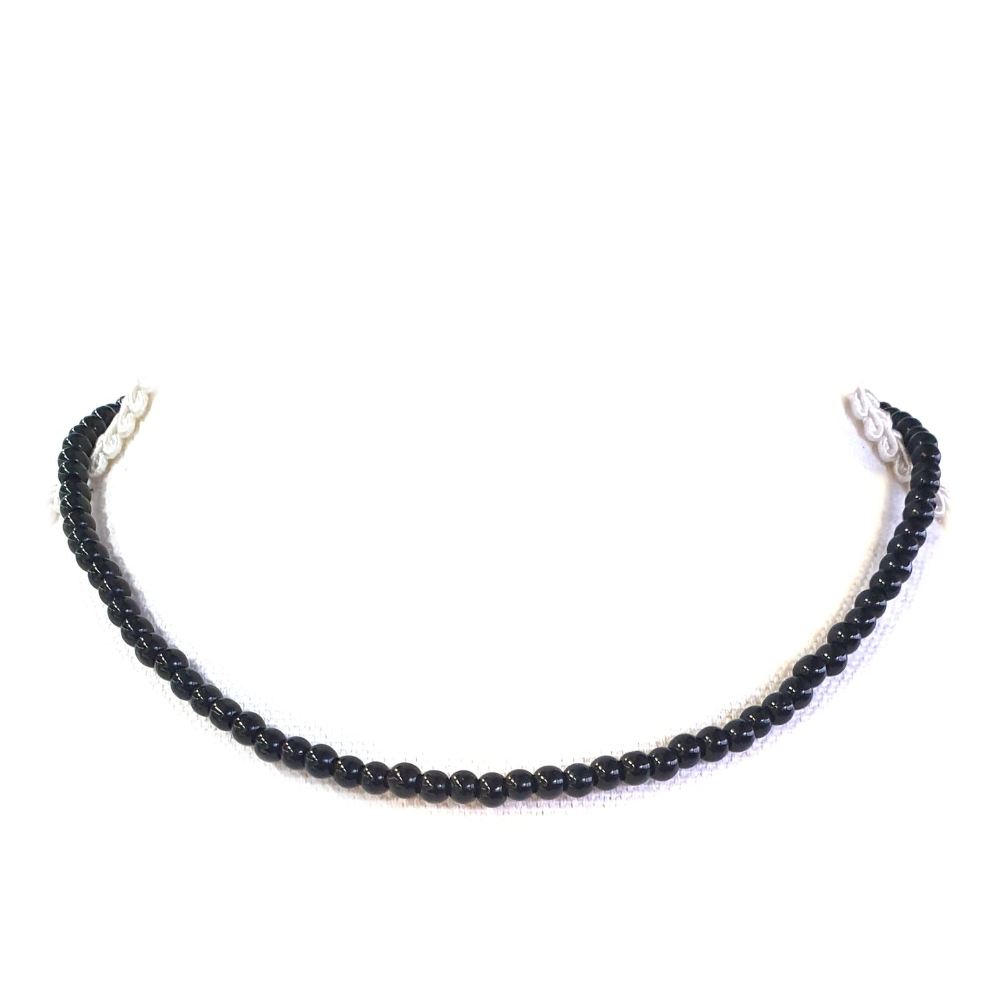 Parelketting Rond Zwart, Maat S