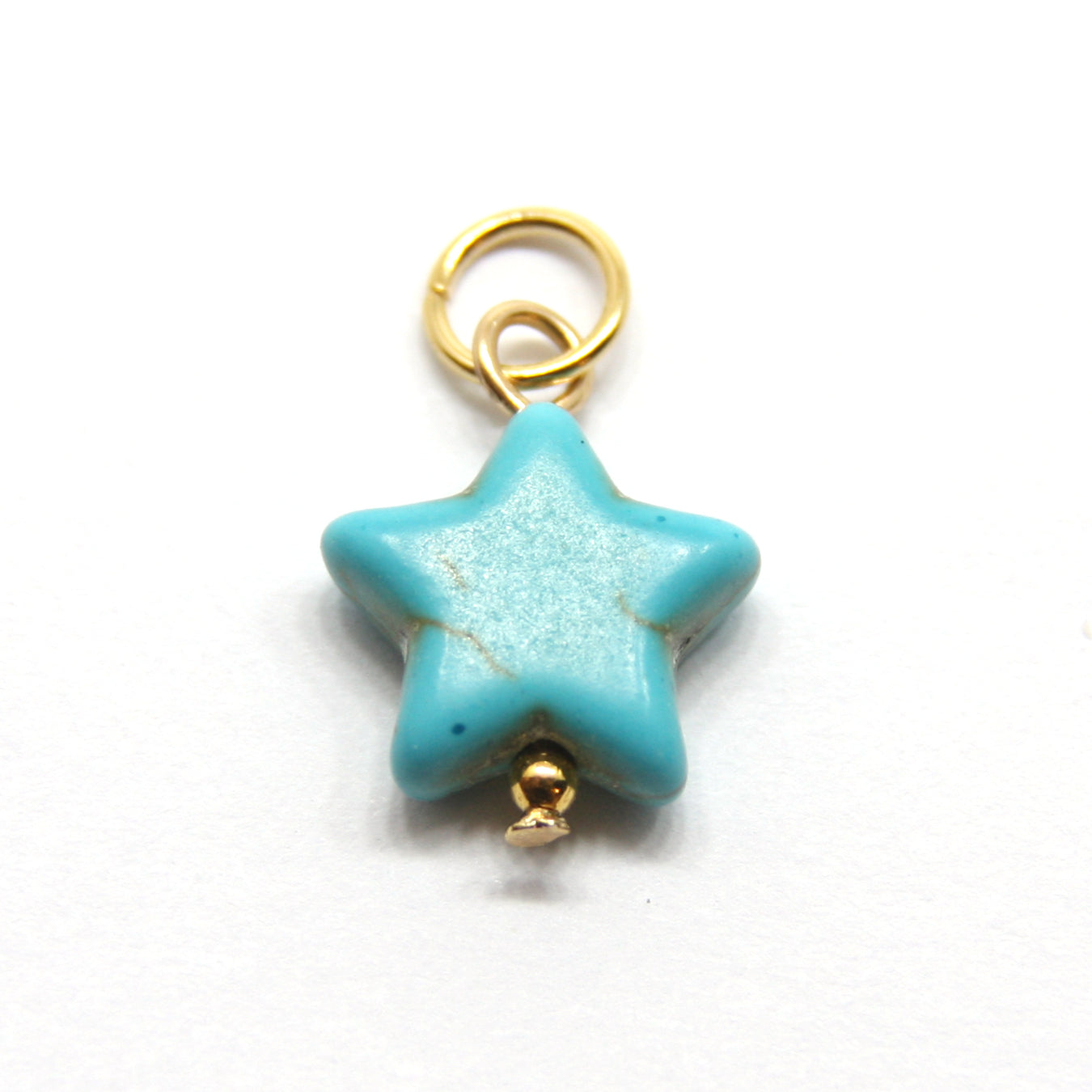 Bedel, Ster, Goud en Turquoise, 13 mm