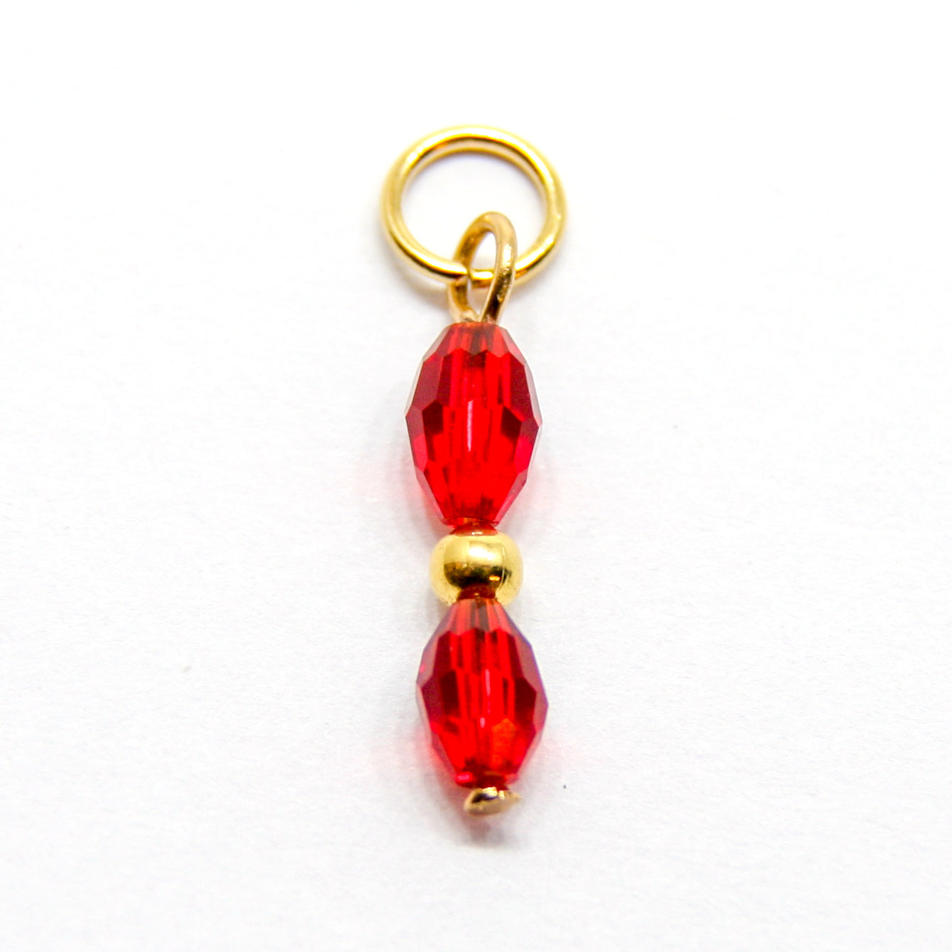 Bedel, 2 Ovalen, Goud en Rood, 16 mm