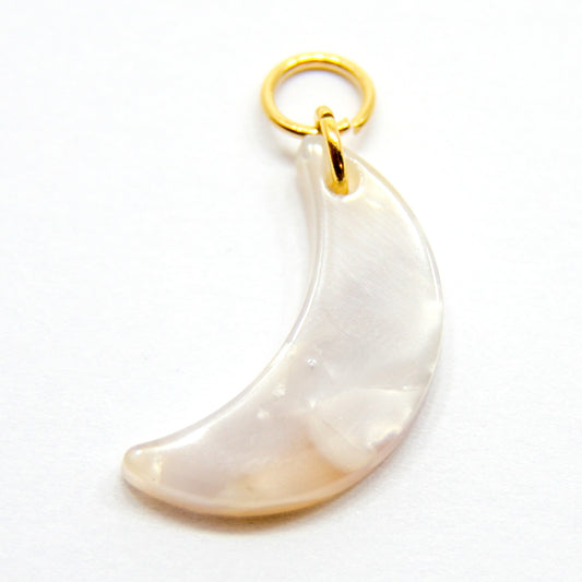 Bedel, Maan, Goud en Ivoor/Transparant, 20 mm