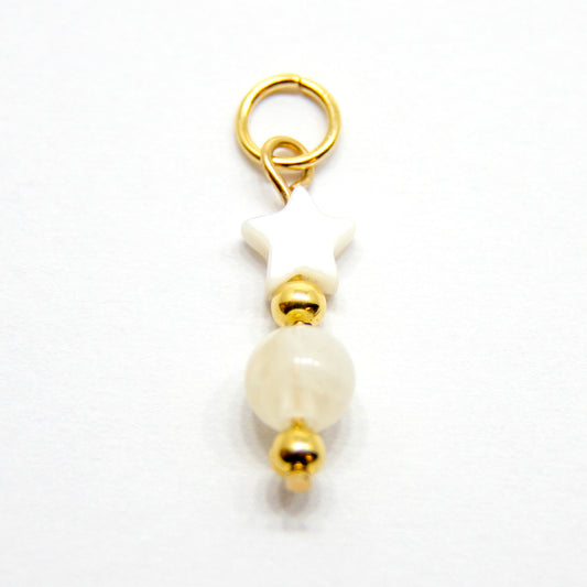 Bedel, Diverse Kralen, Goud en Wit, 18 mm