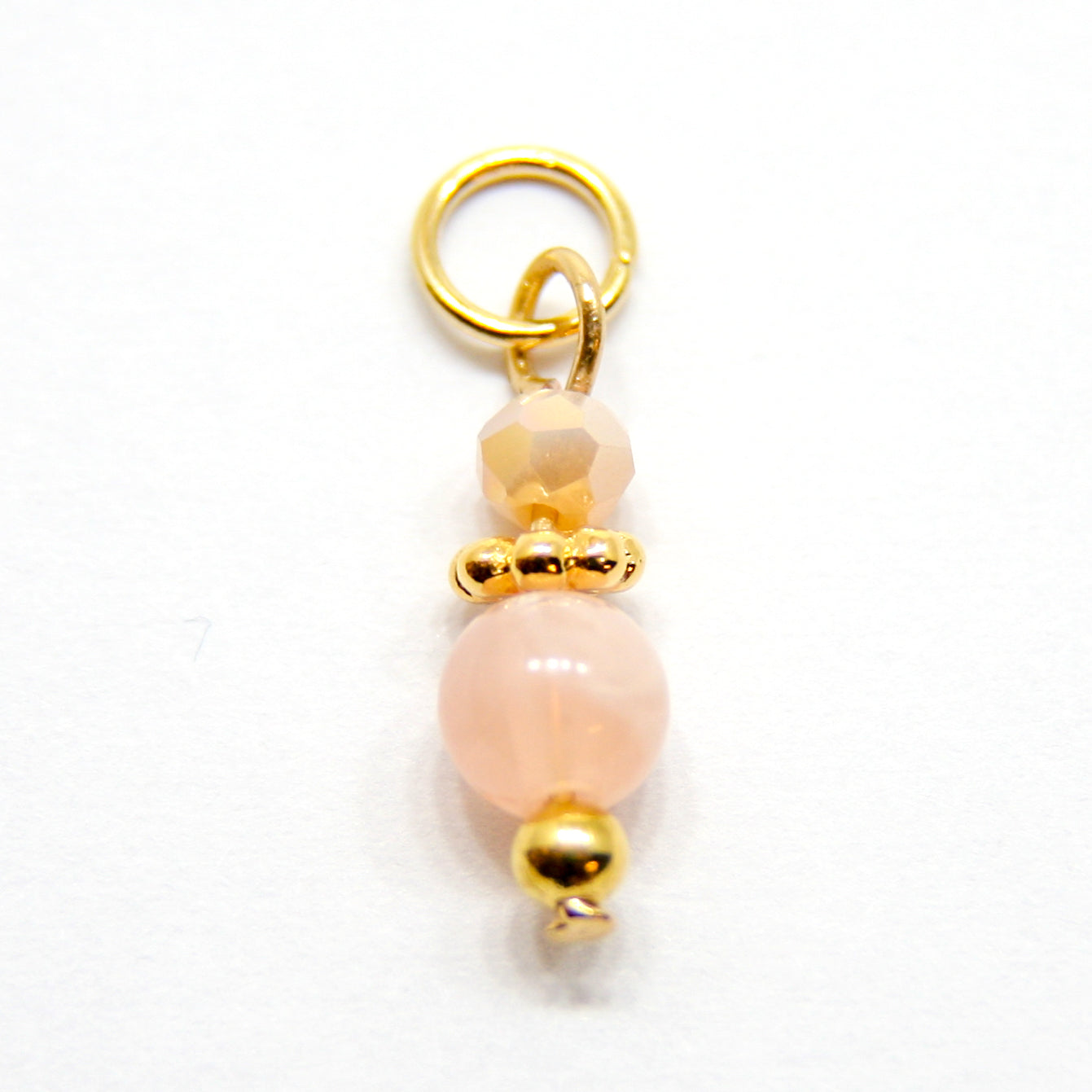 Bedel, Diverse Kralen, Goud en Roze, 14 mm