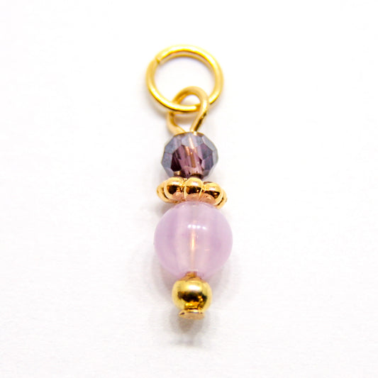 Bedel, Diverse Kralen, Goud en Lila Paars, 14 mm