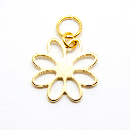 Bedel, Bloem, Goud, 15 mm