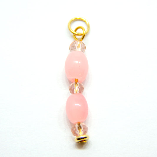 Bedel, Diverse kralen, Goud en Roze, 27 mm