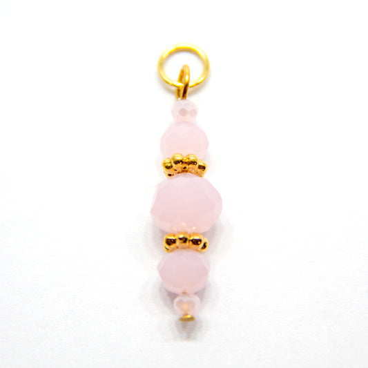 Bedel, Diverse kralen, Goud en Lichtroze, 25 mm