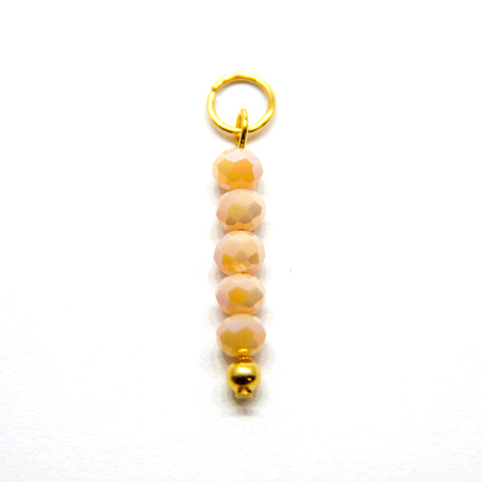 Bedel, 5 Discus, Goud en Licht Peach Opaque, 20 mm