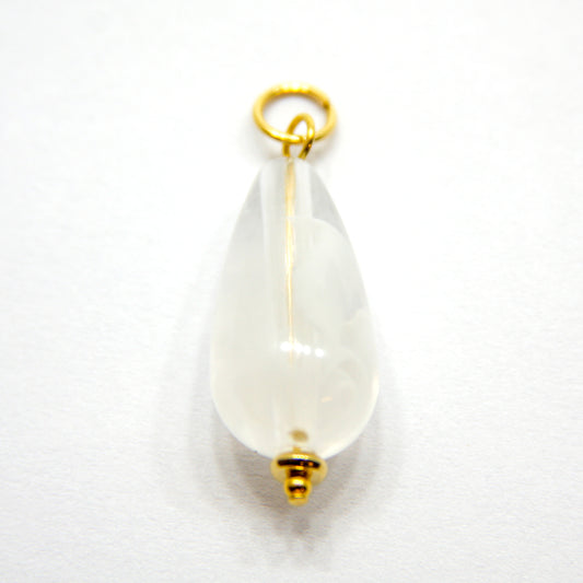 Bedel, Druppel, Goud en Transparant, 26 mm