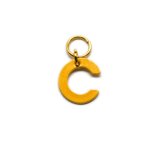Bedel, Letter C, Goud, 11 mm