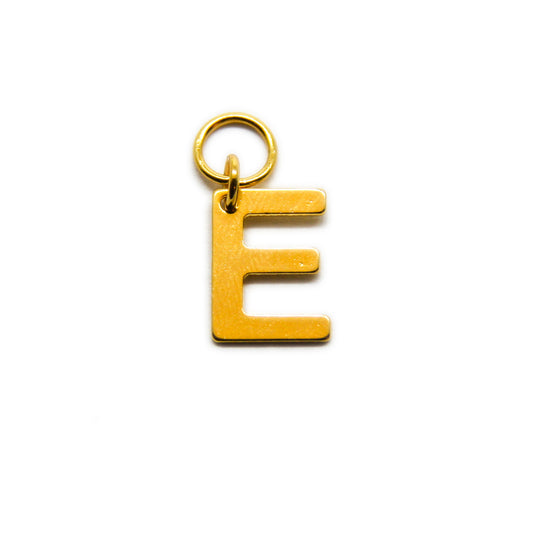 Bedel, Letter E, Goud, 11 mm