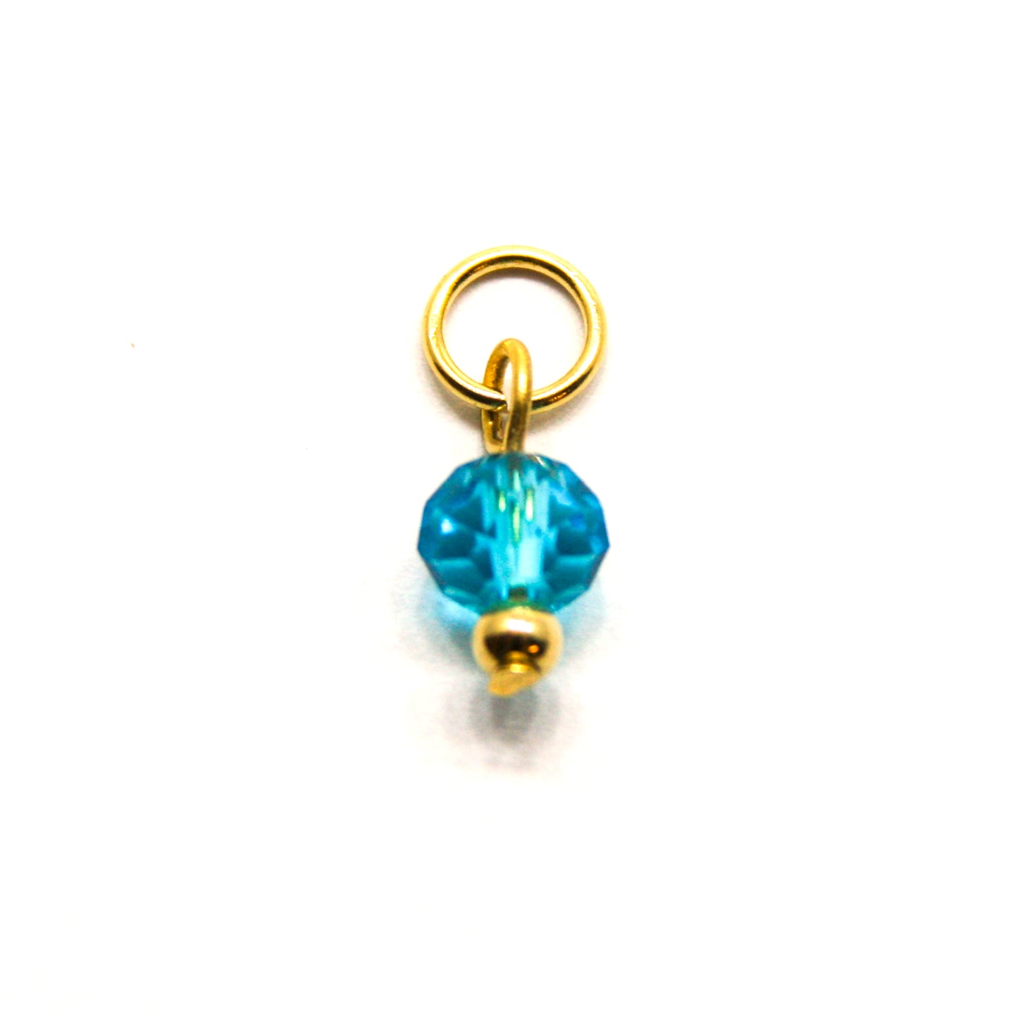 Bedel, Discus, Goud en Turquoise, 7 mm