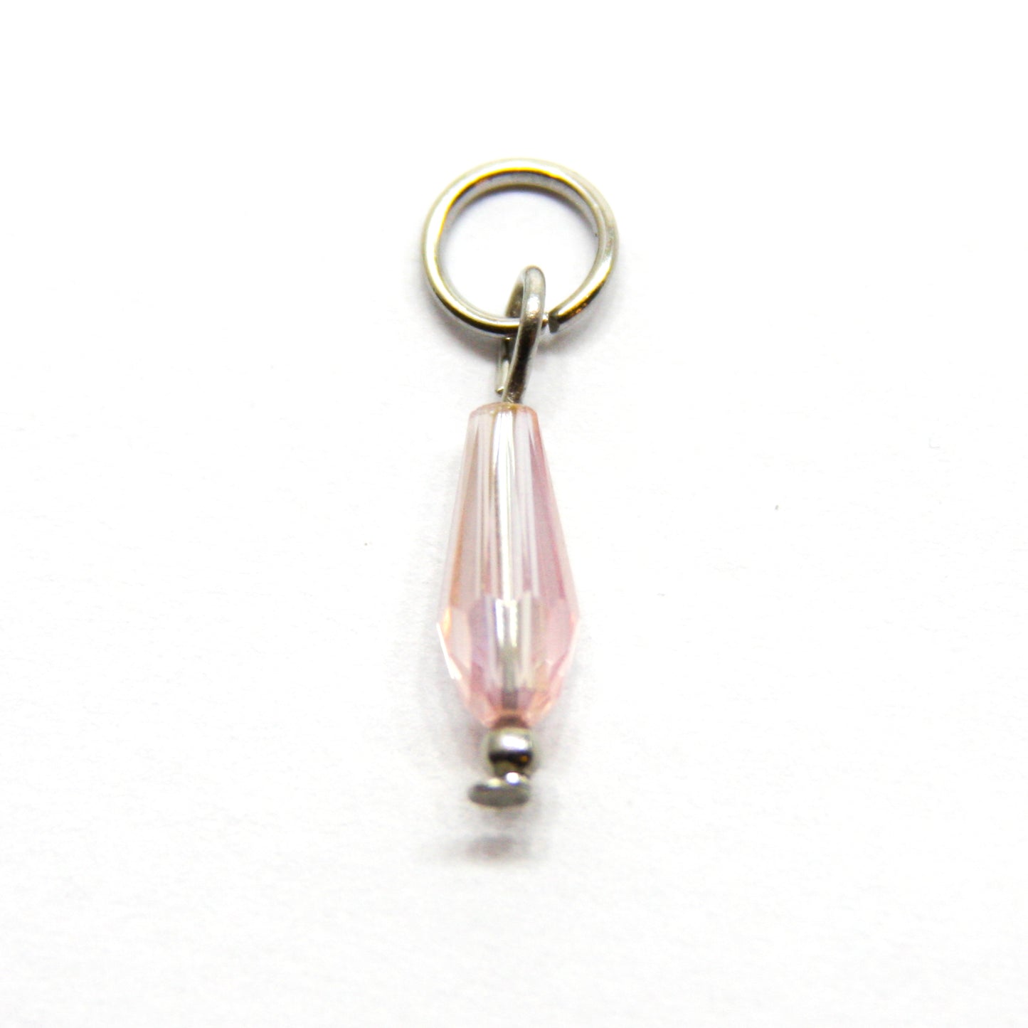 Bedel, Druppel, Zilver en Roze, 12 mm