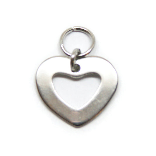 Bedel, open hart, Zilver, 16 mm