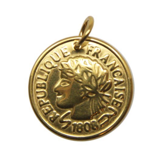 Bedel, ronde munt, Goud, 25 mm