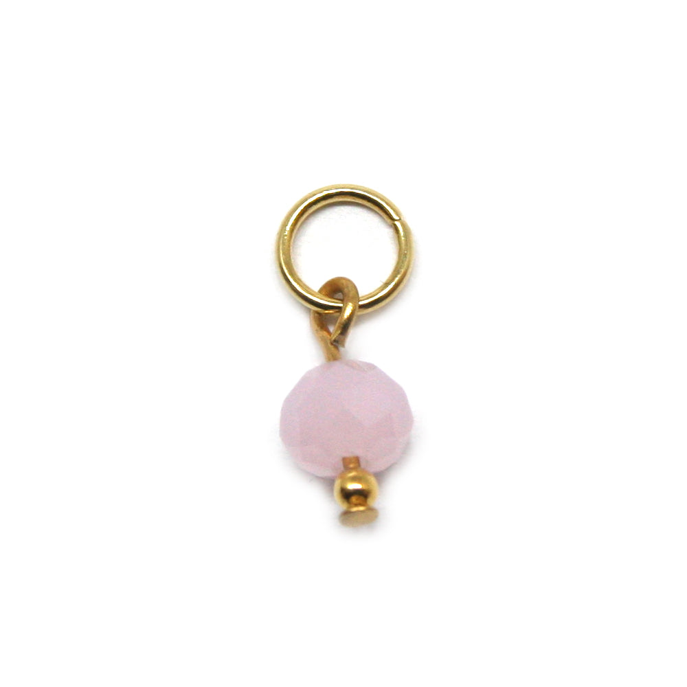 Bedel, Discus, Goud en Roze Opaque, 7 mm