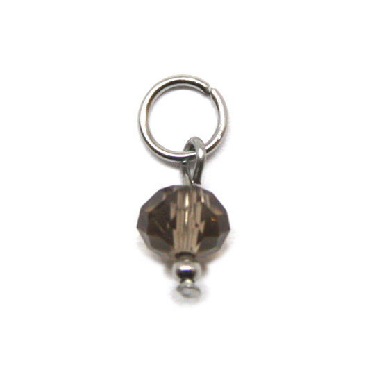 Bedel, Discus, Zilver en Aubergine, 7 mm